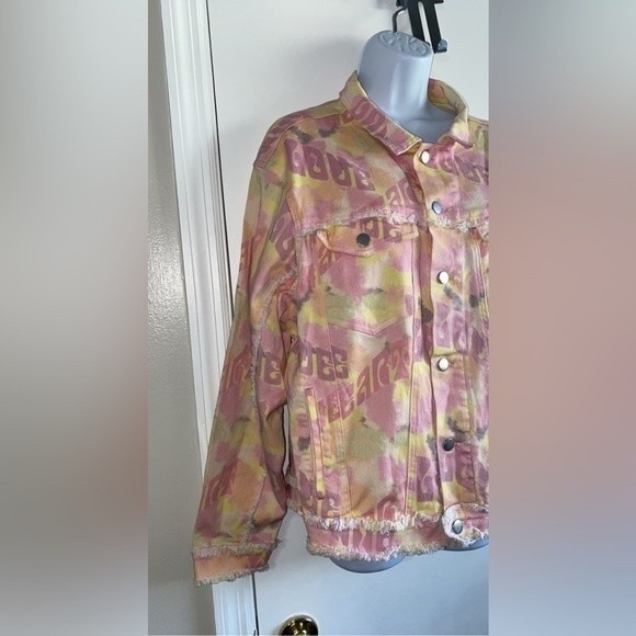 Princess Polly Pink Sweetheart denim jacket size 6 - Picture 5 of 5